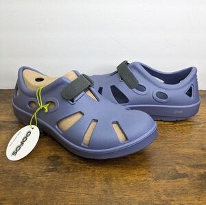 NEW Oofos Oocandoo Recovery Fisherman Water Sandals Womens 12 Mens 10 Blue Water